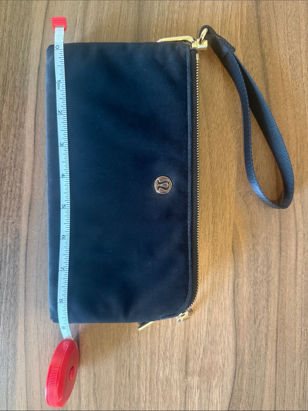 Lululemon Black Velour Wristlet with Gold Hardware! Like new! - Picture 5 of 6